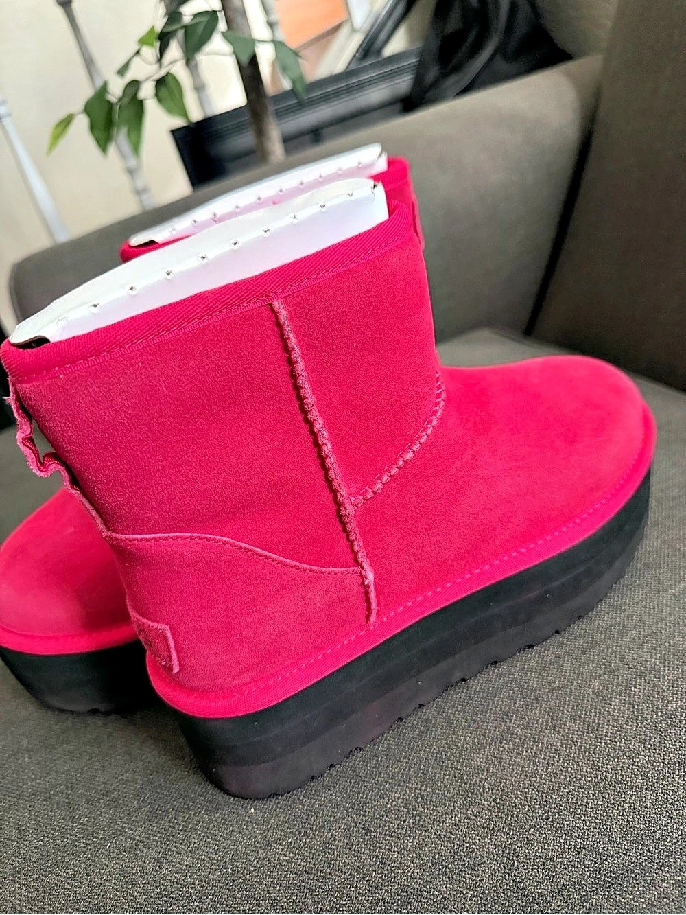 UGG Classic Mini Platform Boots Hot Pink US 8